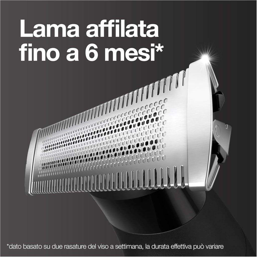 BRAUN Series Xt5 Rasoio Elettrico E Rifinitore Ibrido Da Uomo, Viso + Corpo, Lama Resistente E Custodia Da Viaggio Nera, Xt5200